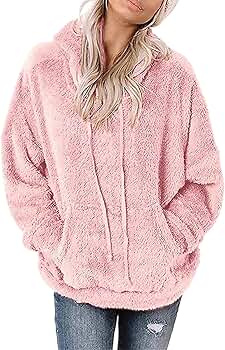 pois♡shaggy hoodieCOAT♡white